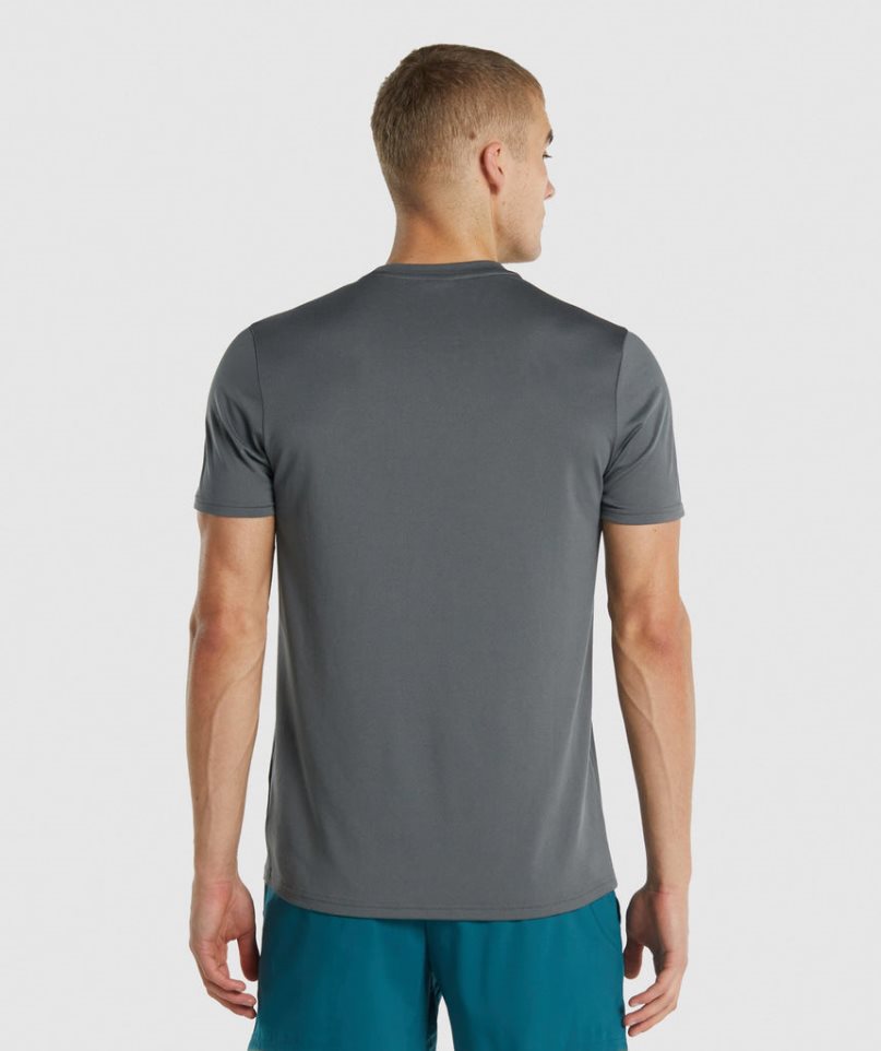 Men's Gymshark Arrival Regular Fit T-Shirts Grey | NZ 3OCBWQ